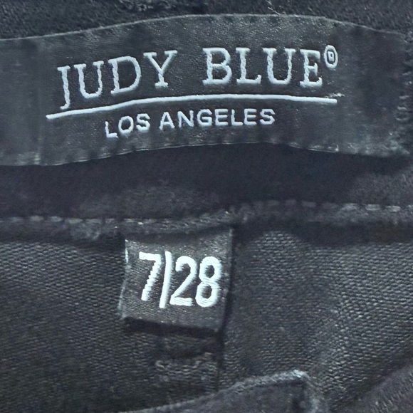 Judy Blue High Waist Jet Black Double Roll Cuff Jogger Jeans 7/28 - Picture 3 of 11